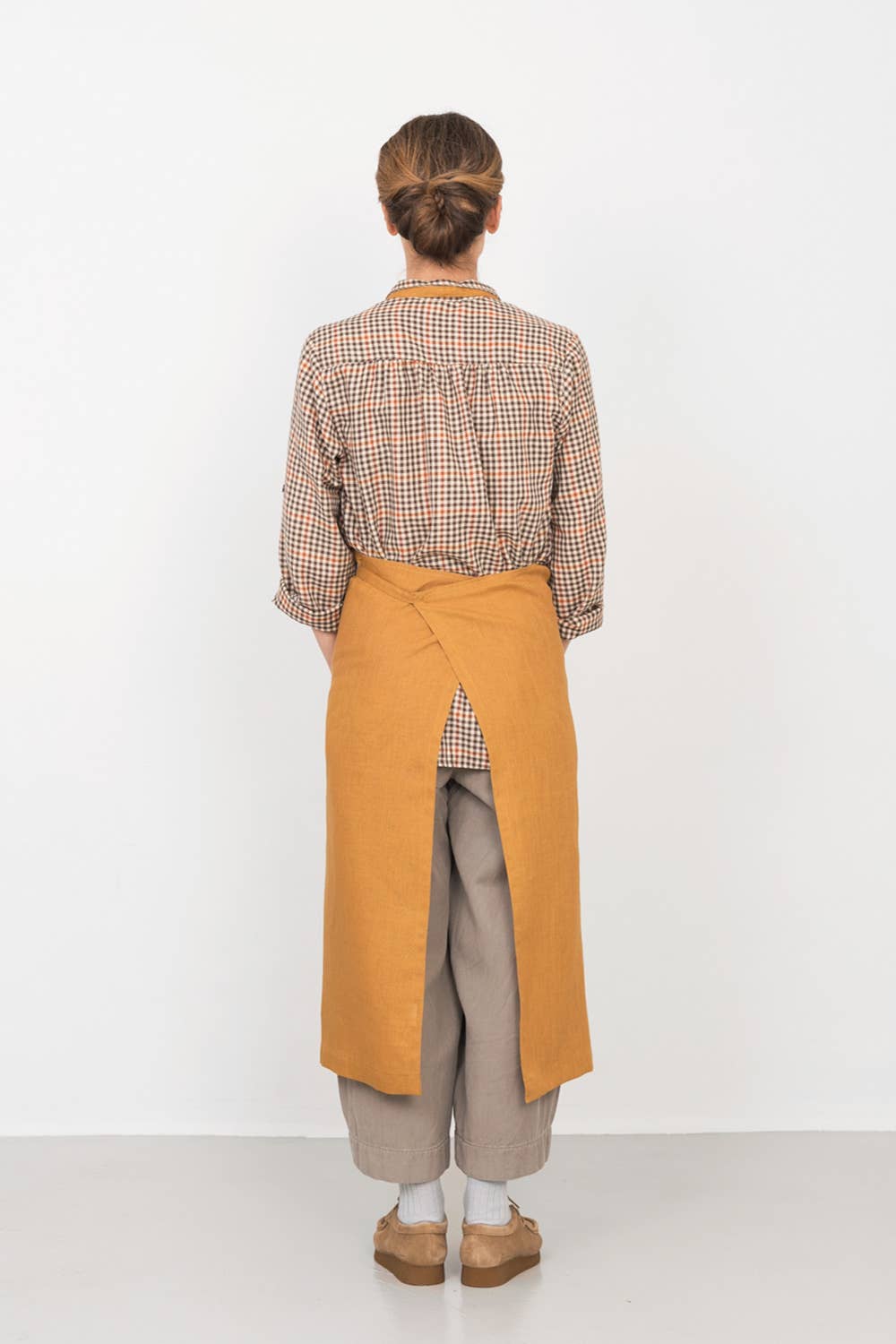 Linen Full Apron Mustard Gold